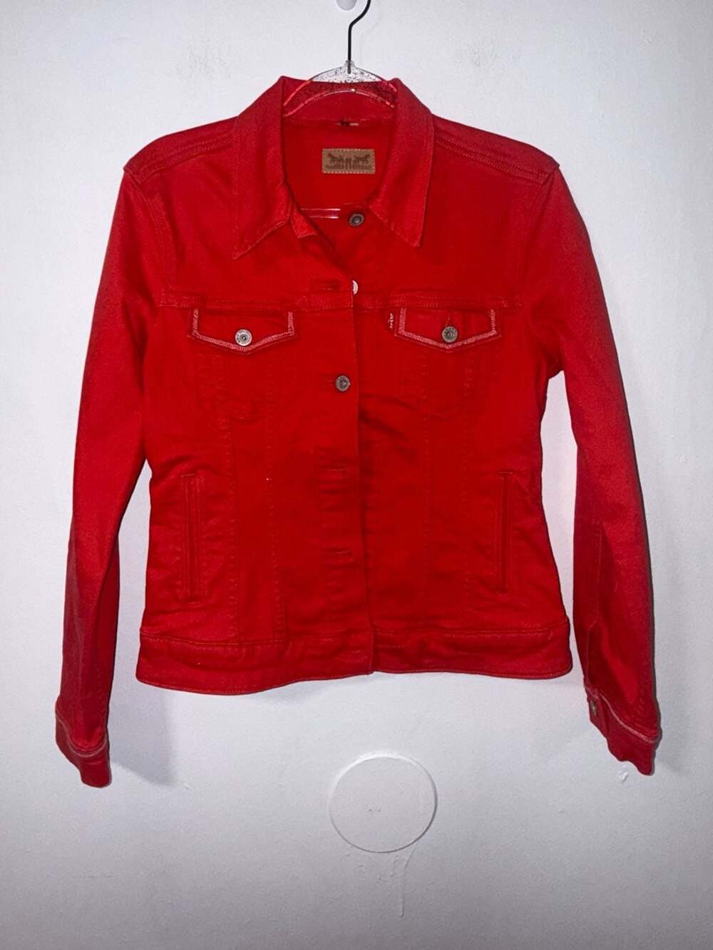 Levi's Denim Jacket Size M Red Cotton Trucker